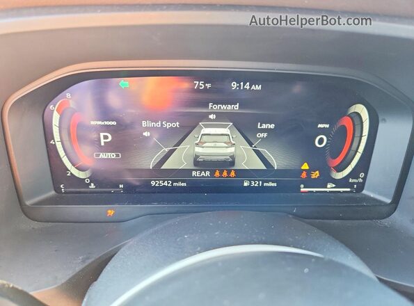JN8BT3DD6NW276092 2022 NISSAN ROGUE Белый Вид щитка приборов