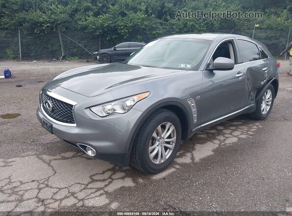 JN8CS1MW6HM415229 2017 INFINITI QX70 Gray წინა მარცხენა ხედი სამი მეოთხედიდან