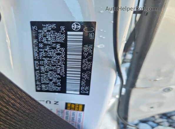 JTDAAAAF5T3046548 2026 TOYOTA CROWN White Вид підкапотного простору