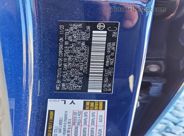 JTDACAAU3R3020337 2024 TOYOTA PRIUS White Շարժիչի բաժամունքի տեսք