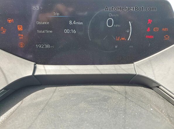 JTDACAAU4R3042394 2024 TOYOTA PRIUS White ხელსაწყოთა პანელის ხედი