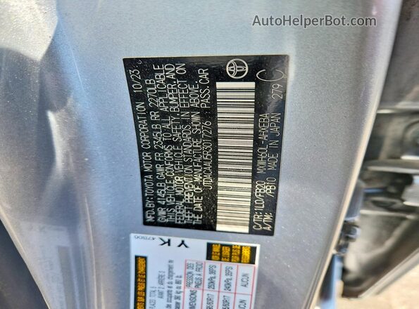 JTDACAAU5R3017276 2024 TOYOTA PRIUS Silver Engine compartment view