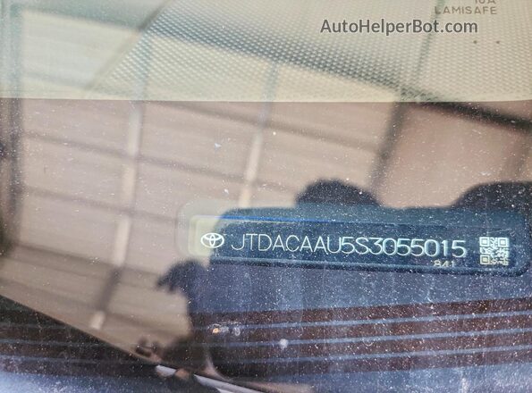 JTDACAAU5S3055015 2025 TOYOTA PRIUS Blue Widok naklejki z numerem VIN