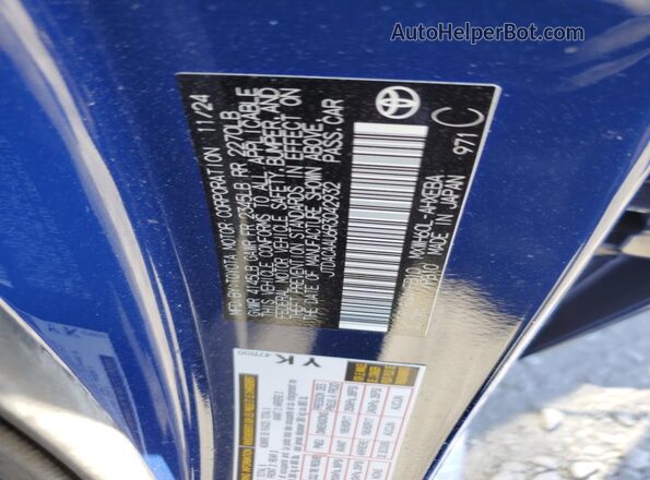 JTDACAAU6R3042932 2024 TOYOTA PRIUS Blue Widok komory silnika