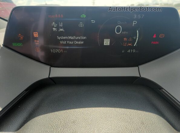 JTDACAAU8T3070075 2026 TOYOTA PRIUS White Widok deski rozdzielczej
