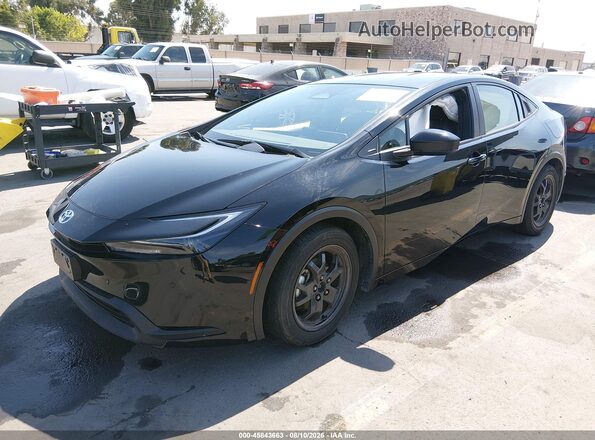 JTDACAAUXS3059058 2025 TOYOTA PRIUS Black Առջևի ձախ երեք քառորդ տեսարան