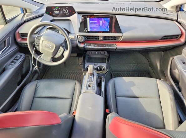 JTDACACU2R3013361 2024 TOYOTA PRIUS Blue წინა პანელის ხედი