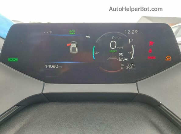JTDACACUXS3048817 2025 TOYOTA PRIUS Красный Вид щитка приборов