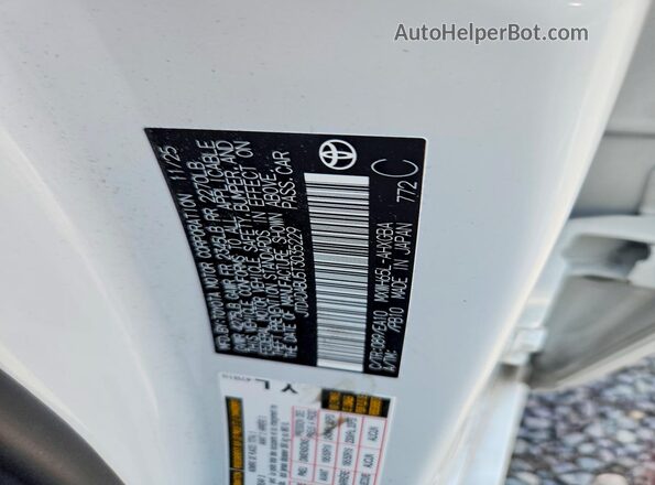 JTDADABU5T3035229 2026 TOYOTA PRIUS White Engine compartment view