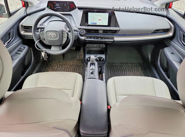 JTDADABUXR3020735 2024 TOYOTA PRIUS Red Dashboard view