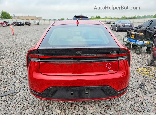 JTDADABUXR3020735 2024 TOYOTA PRIUS Red Rear view