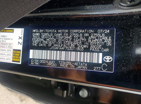 JTDAFAAF7S3011803 2025 TOYOTA CROWN Black Vista del compartimento del motor