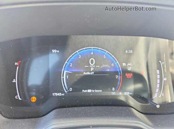 JTDB4MEE6T3034360 2026 TOYOTA COROLLA Red Instrument cluster view
