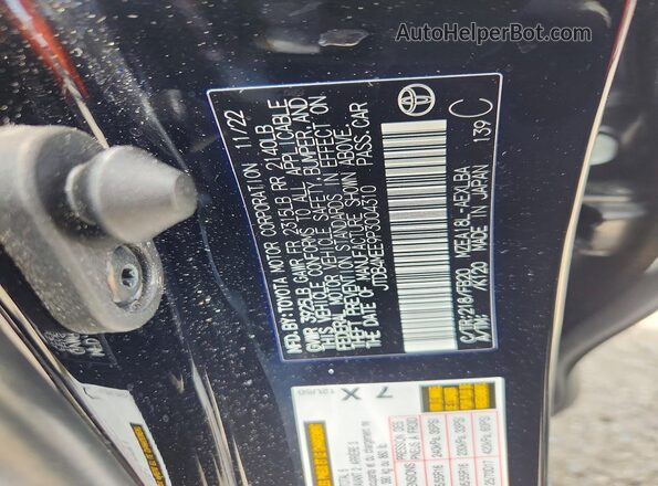 JTDB4MEE9P3004310 2023 TOYOTA COROLLA Black Շարժիչի բաժամունքի տեսք