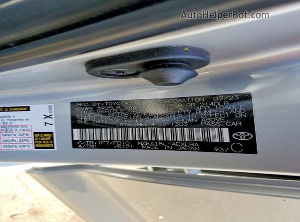 JTDB4MEE9PJ011303 2023 TOYOTA COROLLA Серебряный Вид подкапотного пространства