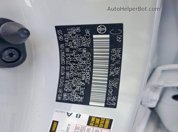 JTDBCMFE2RJ018159 2024 TOYOTA COROLLA White Engine compartment view
