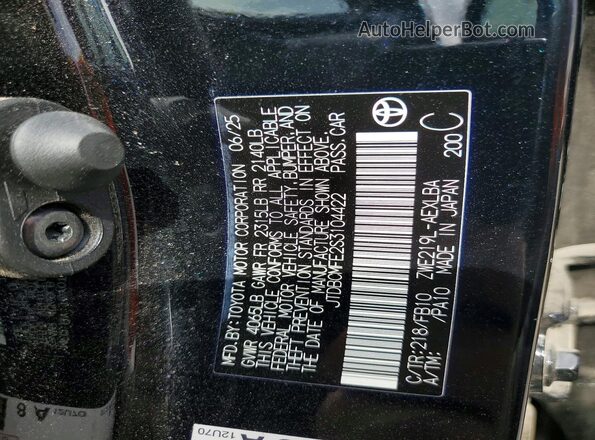 JTDBCMFE2S3104422 2025 TOYOTA COROLLA Black Vista del compartimento del motor