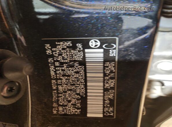 JTDBCMFE4R3068453 2024 TOYOTA COROLLA Black VIN կոդի պիտակի տեսք