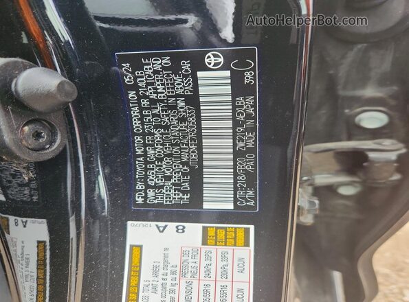 JTDBCMFE7R3058337 2024 TOYOTA COROLLA Black Widok komory silnika