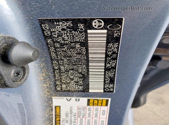 JTDBCMFEXP3014684 2023 TOYOTA COROLLA Blue Շարժիչի բաժամունքի տեսք