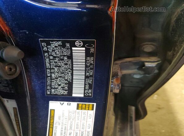 JTDBDMHE2PJ002860 2023 TOYOTA COROLLA Blue Widok komory silnika