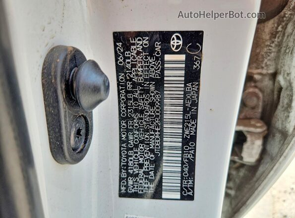 JTDBDMHE2RJ009987 2024 TOYOTA COROLLA White Вид підкапотного простору