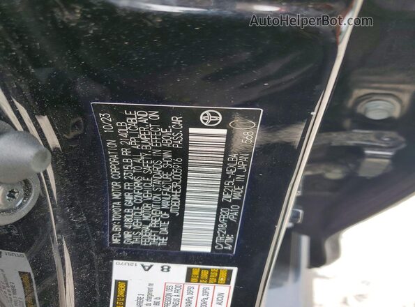 JTDBDMHE3RJ005916 2024 TOYOTA COROLLA Black Շարժիչի բաժամունքի տեսք