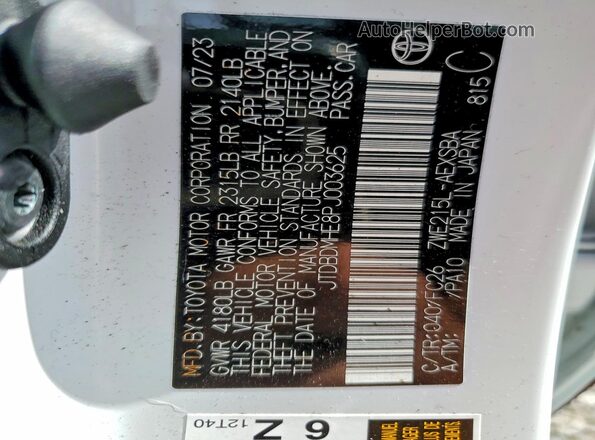 JTDBDMHE8PJ003625 2023 TOYOTA COROLLA Red Vista del compartimento del motor
