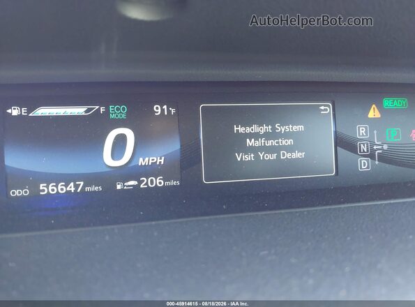 JTDBVRBD3JA004957 2018 TOYOTA MIRAI Black Հետևի նստատեղերի տեսք