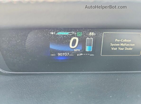 JTDBVRBD9HA002818 2017 TOYOTA MIRAI White Вид щитка приладів
