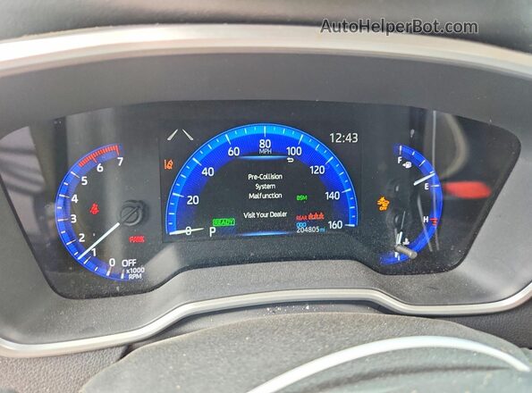 JTDEAMDE2NJ036712 2022 TOYOTA COROLLA Black ხელსაწყოთა პანელის ხედი