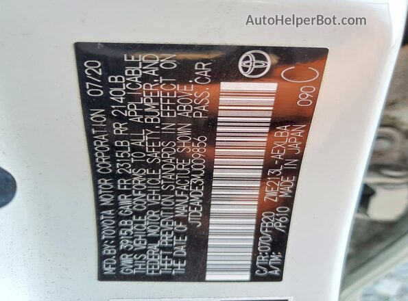 JTDEAMDE3MJ009856 2021 TOYOTA COROLLA White Widok komory silnika