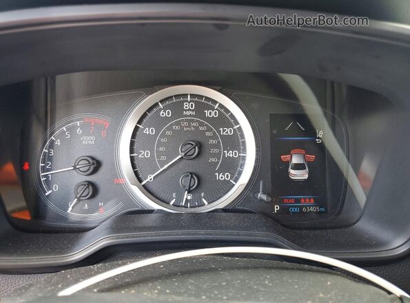 JTDEPMAE0MJ172919 2021 TOYOTA COROLLA Black Instrument cluster view