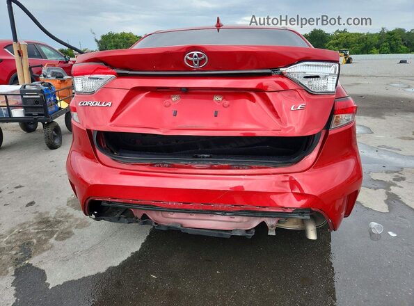 JTDEPMAE0MJ189302 2021 TOYOTA COROLLA Red უკანა ხედი