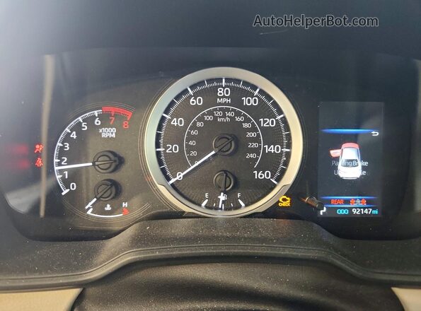 JTDEPMAE0NJ216645 2022 TOYOTA COROLLA Black ხელსაწყოთა პანელის ხედი
