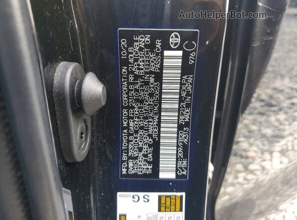 JTDEPMAE1MJ150623 2021 TOYOTA COROLLA Black Vista del compartimento del motor