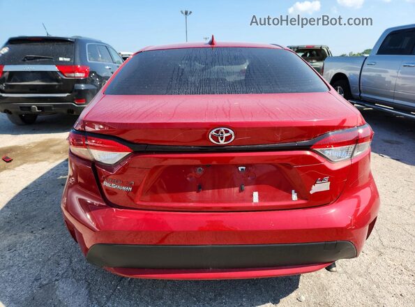 JTDEPMAE1MJ172203 2021 TOYOTA COROLLA Red Вид ззаду