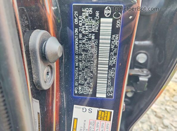 JTDEPMAE1NJ207761 2022 TOYOTA COROLLA Черный Вид подкапотного пространства