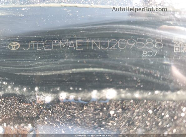 JTDEPMAE1NJ209588 2022 TOYOTA COROLLA Черный 