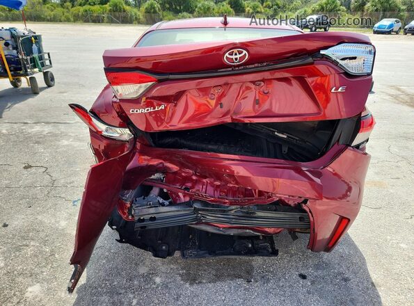 JTDEPMAE3NJ201198 2022 TOYOTA COROLLA Red უკანა ხედი