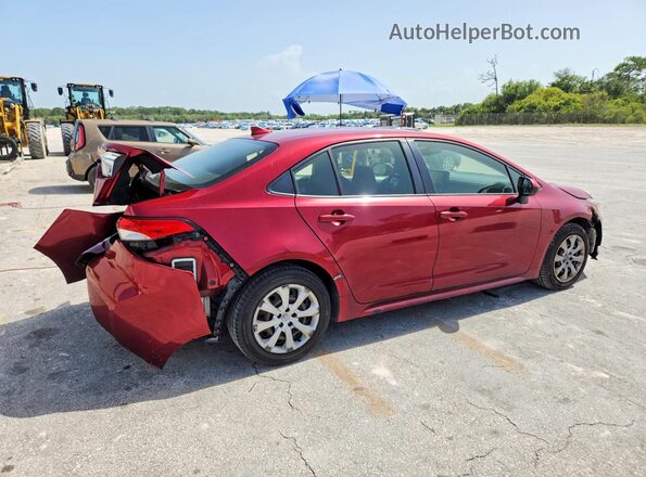 JTDEPMAE3NJ201198 2022 TOYOTA COROLLA Red უკანა მარჯვენა