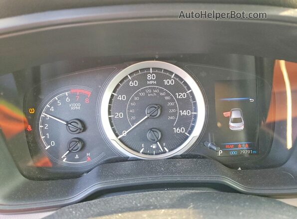 JTDEPMAE4MJ183728 2021 TOYOTA COROLLA Black Instrument cluster view
