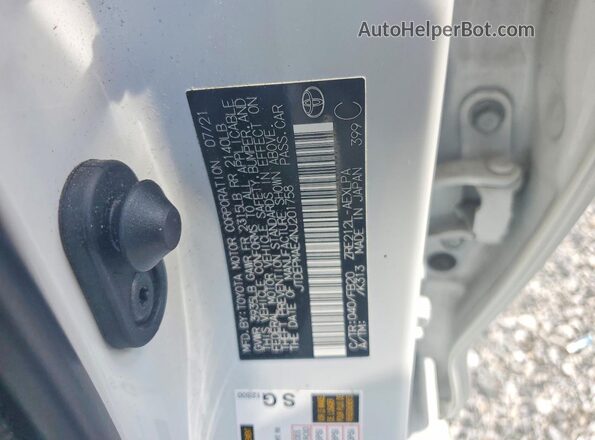 JTDEPMAE4NJ201758 2022 TOYOTA COROLLA White Widok naklejki z numerem VIN