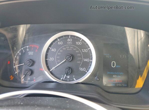 JTDEPMAE4NJ202277 2022 TOYOTA COROLLA Silver Widok zestawu wskaźników
