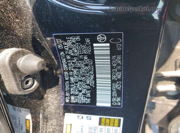 JTDEPMAE4NJ227437 2022 TOYOTA COROLLA Black Вид підкапотного простору