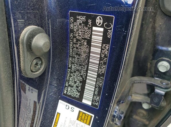 JTDEPMAE5MJ137857 2021 TOYOTA COROLLA Blue Շարժիչի բաժամունքի տեսք