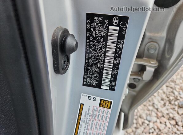 JTDEPMAE5MJ187979 2021 TOYOTA COROLLA Silver Engine compartment view
