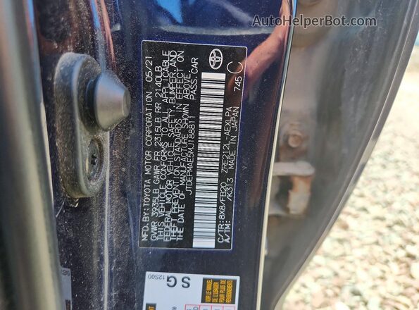 JTDEPMAE5MJ188811 2021 TOYOTA COROLLA Blue VIN sticker view