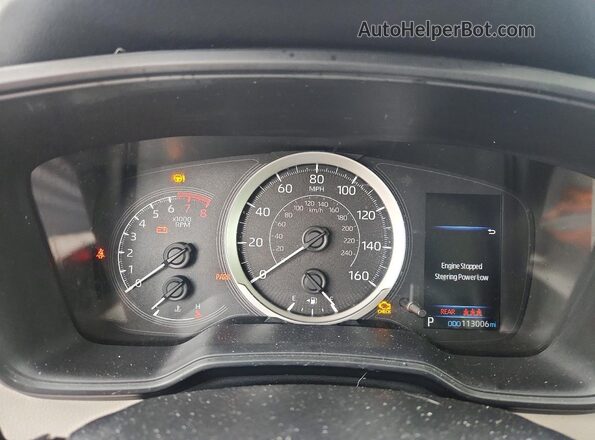 JTDEPMAE6NJ226435 2022 TOYOTA COROLLA Silver Instrument cluster view