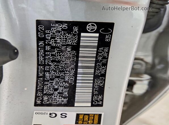 JTDEPMAE7MJ132739 2021 TOYOTA COROLLA Silver Вид підкапотного простору